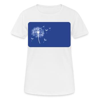 Bleu pissenlit - personnalisable - T-shirt respirant Femme - blanc - Devant - AI Model Female 172 dark (172cm)
