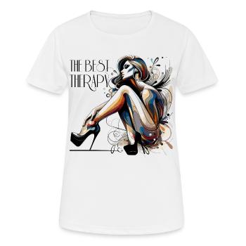 Cadeau de talons hauts Best Therapy High Heels - T-shirt respirant Femme - blanc - Devant - AI Model Female 172 dark (172cm)