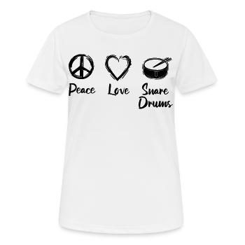 Kleine Trommel - Frauen T-Shirt atmungsaktiv - Weiß - Vorne - AI Model Female 172 dark (172cm)