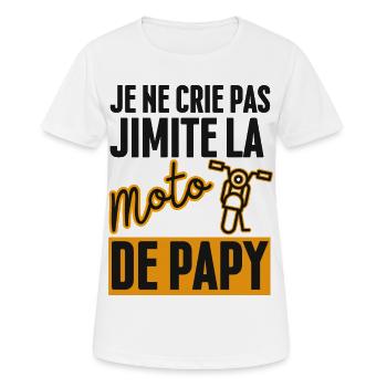 Ich schreie nicht, ich imitiere Opas Motorrad - Frauen T-Shirt atmungsaktiv - Weiß - Vorne - AI Model Female 172 dark (172cm)
