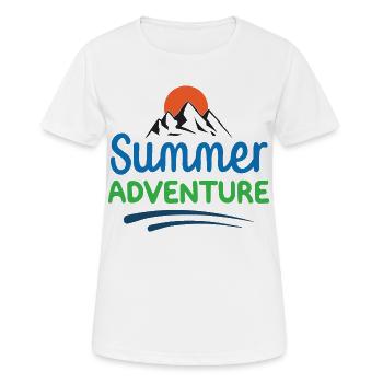 Sommer-Abenteuer - Frauen T-Shirt atmungsaktiv - Weiß - Vorne - AI Model Female 172 dark (172cm)