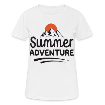 Aventure d’été - T-shirt respirant Femme - blanc - Devant - AI Model Female 172 dark (172cm)