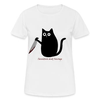 Sensible et sauvage - T-shirt respirant Femme - blanc - Devant - AI Model Female 172 dark (172cm)