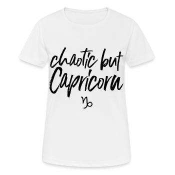 Astro Chaotique mais Capricorne - T-shirt respirant Femme - blanc - Devant - AI Model Female 172 dark (172cm)