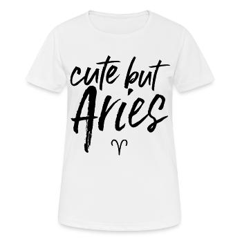 Astro Mignon Mais Bélier - T-shirt respirant Femme - blanc - Devant - AI Model Female 172 dark (172cm)
