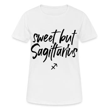 Astro Doux mais Sagittaire - T-shirt respirant Femme - blanc - Devant - AI Model Female 172 dark (172cm)