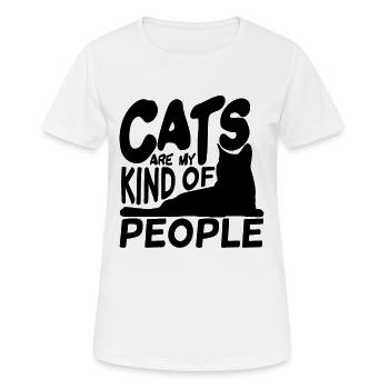 Katzenliebhaber Witz - Frauen T-Shirt atmungsaktiv - Weiß - Vorne - AI Model Female 172 dark (172cm)
