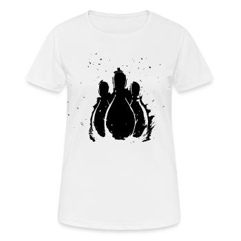 Bowling Pins - Frauen T-Shirt atmungsaktiv - Weiß - Vorne - AI Model Female 172 dark (172cm)