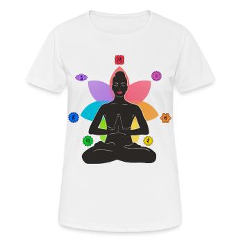 7 Chakras - T-shirt respirant Femme - blanc - Devant - AI Model Female 172 dark (172cm)