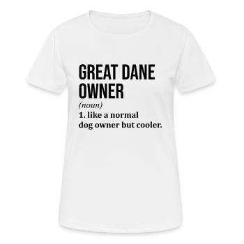 Deutsche Dogge - Frauen T-Shirt atmungsaktiv - Weiß - Vorne - AI Model Female 172 dark (172cm)