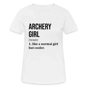 Archery - Women's Breathable T-Shirt - white - Front - AI Model Female 172 dark (172cm)