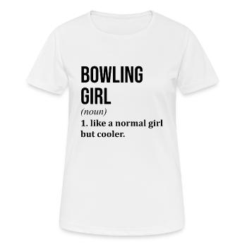 Bowling - Women's Breathable T-Shirt - white - Front - AI Model Female 172 dark (172cm)