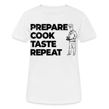 Motivation culinaire - T-shirt respirant Femme - blanc - Devant - AI Model Female 172 dark (172cm)