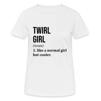 drehend - Frauen T-Shirt atmungsaktiv - Weiß - Vorne - AI Model Female 172 dark (172cm)