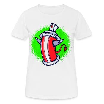 Bombe aérosol Art Illustration Graffiti Street Art - T-shirt respirant Femme - blanc - Devant - AI Model Female 172 dark (172cm)