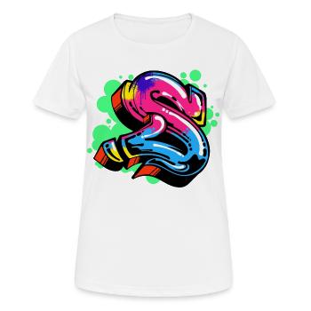 Street Art Graffiti Art Dessin Illustration - T-shirt respirant Femme - blanc - Devant - AI Model Female 172 dark (172cm)
