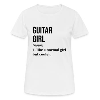 Gitarre Gitarre Gitarre - Frauen T-Shirt atmungsaktiv - Weiß - Vorne - AI Model Female 172 dark (172cm)