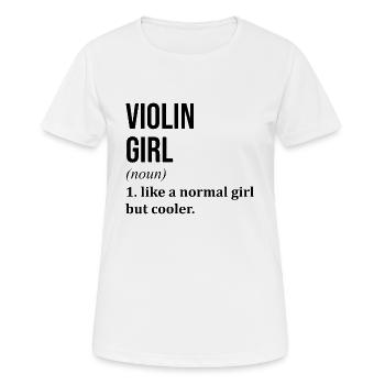 violon - T-shirt respirant Femme - blanc - Devant - AI Model Female 172 dark (172cm)