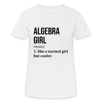 Algebra - Frauen T-Shirt atmungsaktiv - Weiß - Vorne - AI Model Female 172 dark (172cm)