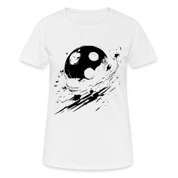 Bowlingkugel Skizze - Frauen T-Shirt atmungsaktiv - Weiß - Vorne - AI Model Female 172 dark (172cm)