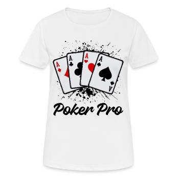 Poker Statement Gambling Professional Players Gambling - Women's Breathable T-Shirt - white - Front - AI Model Female 172 dark (172cm)