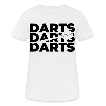 Darts - Frauen T-Shirt atmungsaktiv - Weiß - Vorne - AI Model Female 172 dark (172cm)