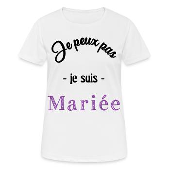 MARIEE. FUTURE MARIEE - T-shirt respirant Femme - blanc - Devant - AI Model Female 172 dark (172cm)