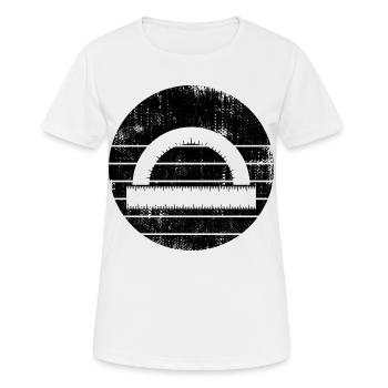 Protractor Ruler - Women's Breathable T-Shirt - white - Front - AI Model Female 172 dark (172cm)