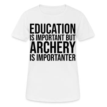 Bogenschießen Bogenschießen Bogenschießen - Frauen T-Shirt atmungsaktiv - Weiß - Vorne - AI Model Female 172 dark (172cm)