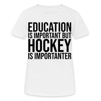 Hockey - Frauen T-Shirt atmungsaktiv - Weiß - Vorne - AI Model Female 172 dark (172cm)