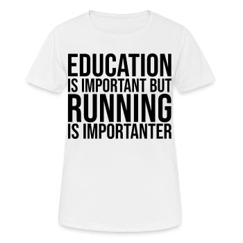 Running Running Running - Women's Breathable T-Shirt - white - Front - AI Model Female 172 dark (172cm)