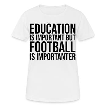 Football Football Football - Women's Breathable T-Shirt - white - Front - AI Model Female 172 dark (172cm)