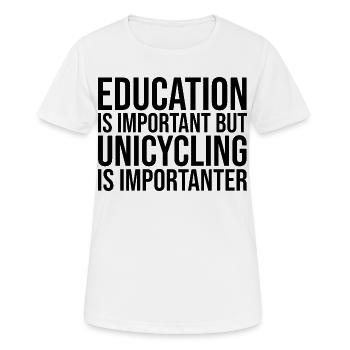 Einrad-Einrad-Einrad - Frauen T-Shirt atmungsaktiv - Weiß - Vorne - AI Model Female 172 dark (172cm)