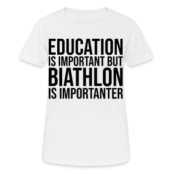 Biathlon Biathlon Biathlon - Frauen T-Shirt atmungsaktiv - Weiß - Vorne - AI Model Female 172 dark (172cm)