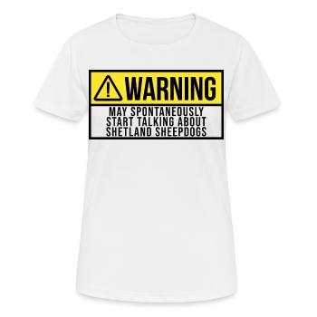 Chien de berger Shetland Chien de berger Shetland - T-shirt respirant Femme - blanc - Devant - AI Model Female 172 dark (172cm)