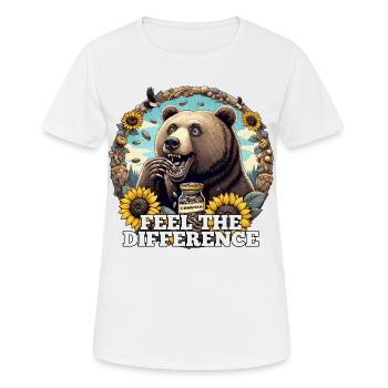 Bear Sunflower Seeds Sunflower Seeds Gift - Women's Breathable T-Shirt - white - Front - AI Model Female 172 dark (172cm)