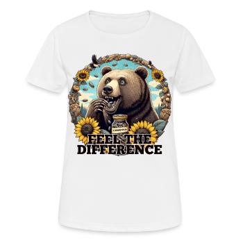 Bear Sunflower Seeds Sunflower Seeds Gift - Women's Breathable T-Shirt - white - Front - AI Model Female 172 dark (172cm)