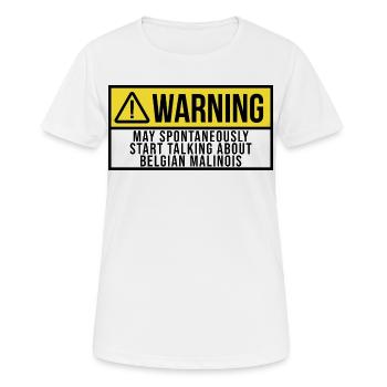 Malinois belge Malinois belge - T-shirt respirant Femme - blanc - Devant - AI Model Female 172 dark (172cm)