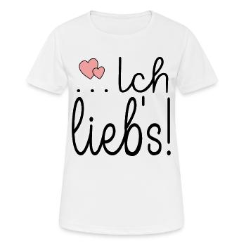 GLÜCKLICH - ICH LIEBE ES - Frauen T-Shirt atmungsaktiv - Weiß - Vorne - AI Model Female 172 dark (172cm)