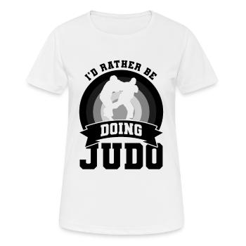 Je préfère faire du judo - T-shirt respirant Femme - blanc - Devant - AI Model Female 172 dark (172cm)