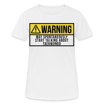 Taekwondo - Frauen T-Shirt atmungsaktiv - Weiß - Vorne - AI Model Female 172 dark (172cm)