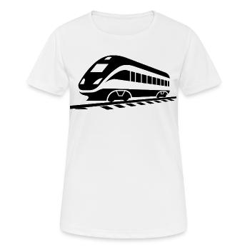 Chemin de fer - T-shirt respirant Femme - blanc - Devant - AI Model Female 172 dark (172cm)