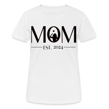Mom to be - Mama est. 2024. Werdende Mutter - Frauen T-Shirt atmungsaktiv - Weiß - Vorne - AI Model Female 172 dark (172cm)