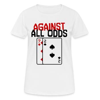 Casino Statement Jeu de cartes de poker Jeux d’argent - T-shirt respirant Femme - blanc - Devant - AI Model Female 172 dark (172cm)