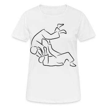 Judo - T-shirt respirant Femme - blanc - Devant - AI Model Female 172 dark (172cm)