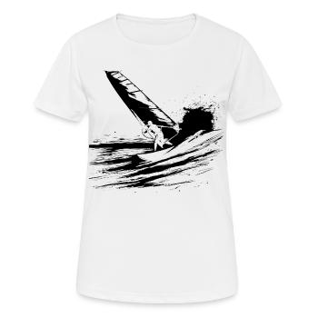 Planche à voile - T-shirt respirant Femme - blanc - Devant - AI Model Female 172 dark (172cm)