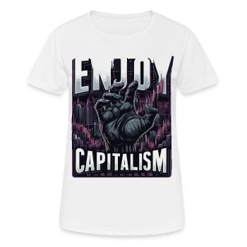Profitez du capitalisme - T-shirt respirant Femme - blanc - Devant - AI Model Female 172 dark (172cm)