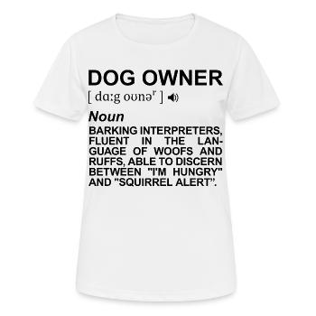 Hundehalter Definition - Frauen T-Shirt atmungsaktiv - Weiß - Vorne - AI Model Female 172 dark (172cm)