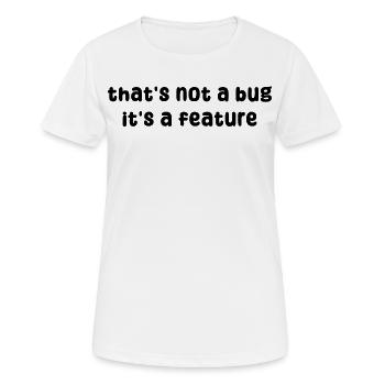 Développeur : Geek Bugs Code Computer Science Statement - T-shirt respirant Femme - blanc - Devant - AI Model Female 172 dark (172cm)