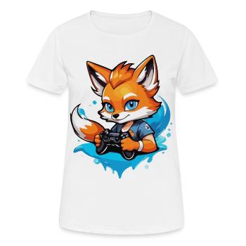 Gamer Cleverer Gaming Fuchs - Frauen T-Shirt atmungsaktiv - Weiß - Vorne - AI Model Female 172 dark (172cm)